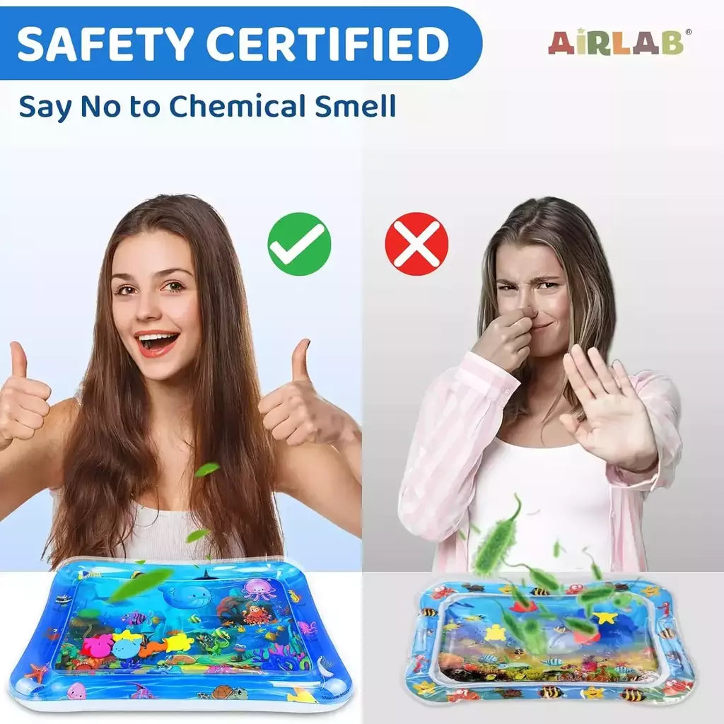 Tapete de jogo sensorial de água engrossado tapete de água inflável para gato e cão pet playmat com peixe mar oceano tema brinquedo sensorial água