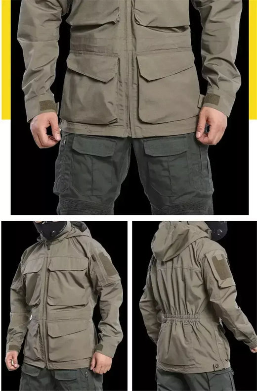 4 atualização m2 tático blusão masculino médio a longo jaqueta camuflagem ao ar livre jaqueta à prova de vento jaqueta de trabalho durban camo