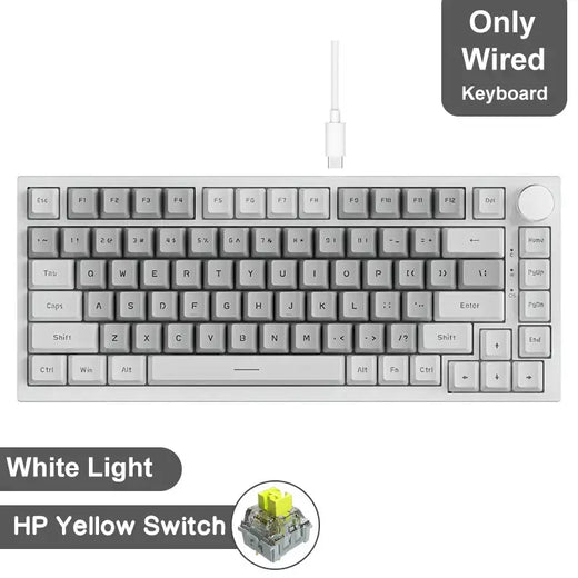 Ajazz ak820/ak820pro teclado mecânico para jogos 75% 82 teclas com fio modo único/bluetooth teclado gamer sem fio para laptop pc