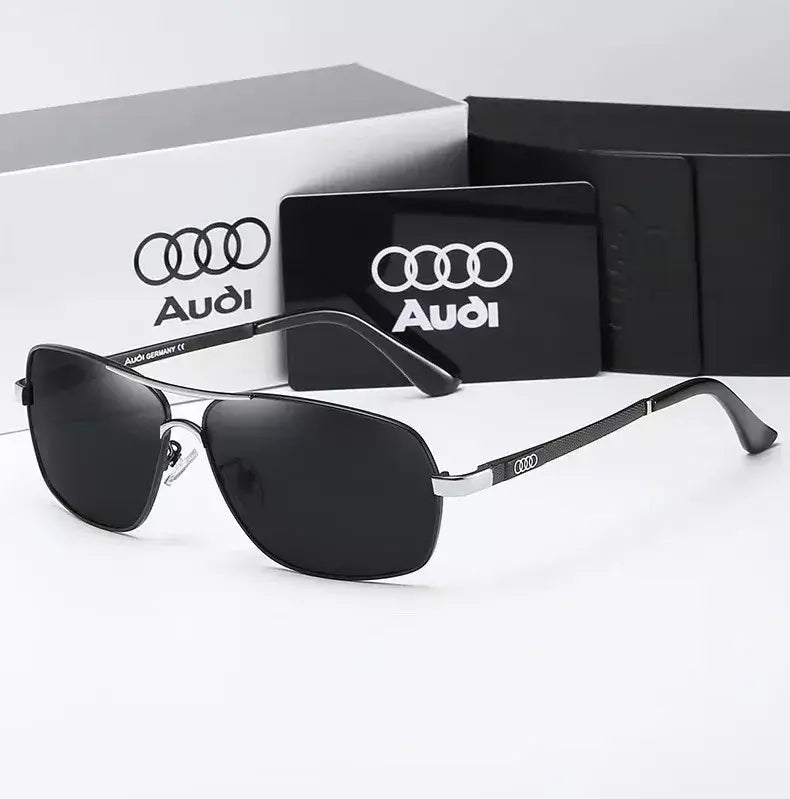 Audi polarizado uv400 condução óculos de sol para homem/mulher óculos de armação quadrada presente por atacado para entusiastas de automóveis 557