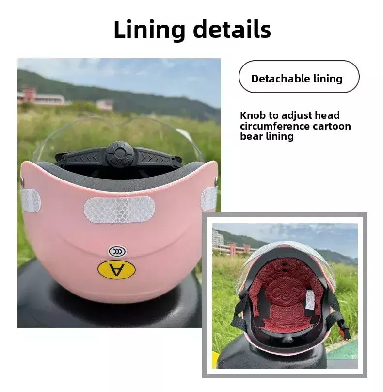 Capacete de segurança para bebês com certificação, proteção para transporte elétrico contra quedas, quatro estações, equipamento universal para motocicleta