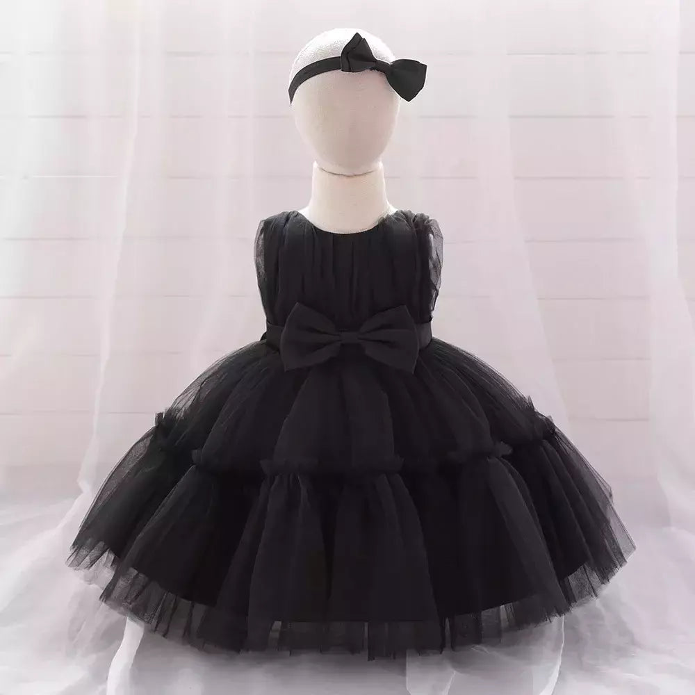 Elegante vestido de tule para meninas, bebê infantil, 1st Birthday, Vestidos de batismo, Kids Wedding Party, Toddler Clothes, Verão