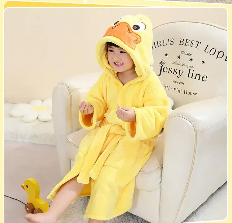 Roupão de Banho Criança, Robe Banho Infantil Absorvente Macio, Roupa Banho Bebé, Toalha com Capuz Infantil, Artigos Banheiro, Roupão Praia Piscina Menino Menina, Pijama Lar