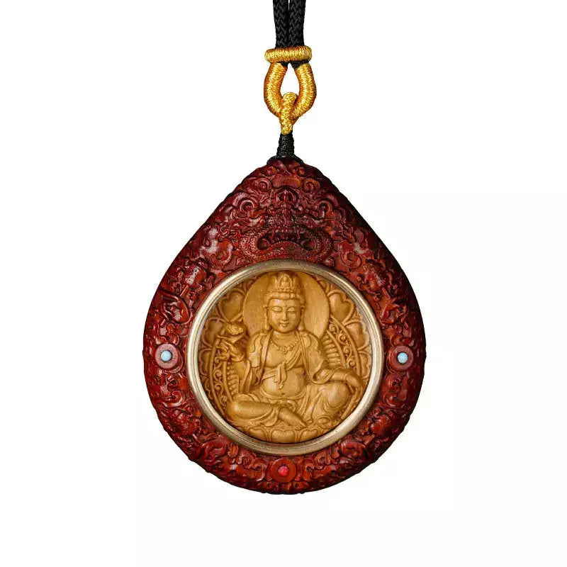 Pingente de mogno natural esculpido à mão, high-end, zodíaco, oito tesouros, vida sagrada, amuleto, colar, carro, pendurado, amitabha, cachorro, porco
