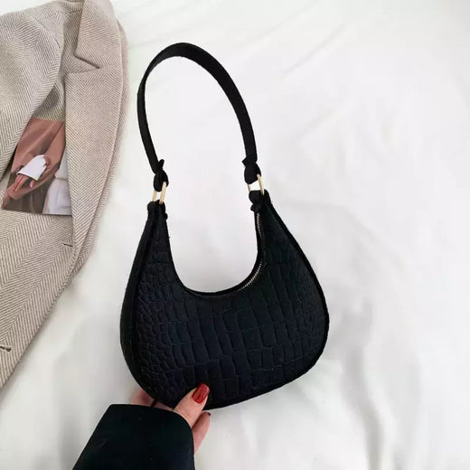 Retro Pure Felt Handbag para mulheres, bolsa de axilas, bolsa de ombro, cor sólida, bolinhos, design simples, moda lazer
