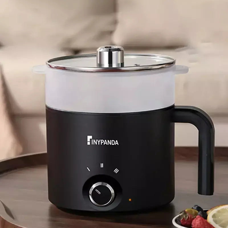 Panela elétrica antiaderente de 1,8l, panela multifuncional, panela de arroz cozido no vapor única/dupla com função de fritura elétrica