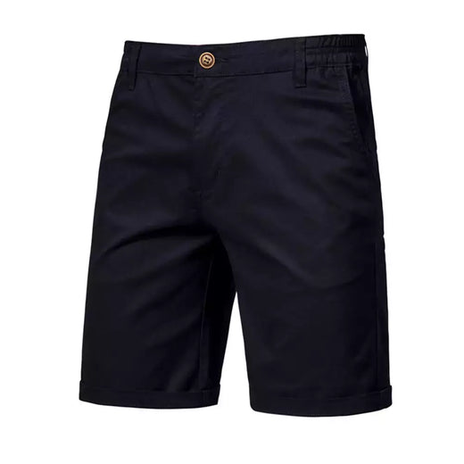 Calça curta de cintura elástica masculina, 100% algodão, monocromática, casual, de negócios, social, alta qualidade, nova, verão 2022