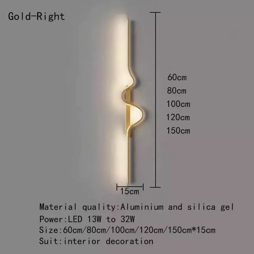 Modern Indoor LED Luzes de parede, salas, corredores, quarto, luzes de cabeceira, luzes longas minimalistas, decoração de casa