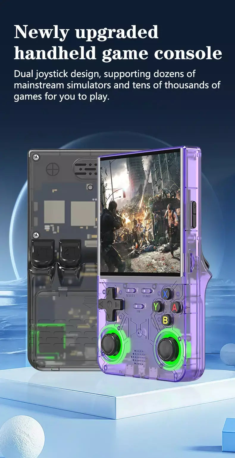 2025 r36 ultra open source r36s console de videogame sistema linux 4.0 Polegada tela ips portátil bolso player vídeo 64g melhores jogos