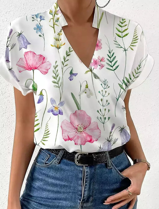 Camisa Feminina Elegante Monocromática Casual, Primavera, Verão, Senhora do Escritório, Sem Mangas, Blusa com Decote V, Top Clothing Feminina, S-3XL