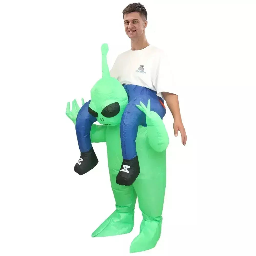 Fantasia de alienígena inflável para mulheres e homens Aldult Alien Party Ride on Animal Blow Up Costumes Halloween
