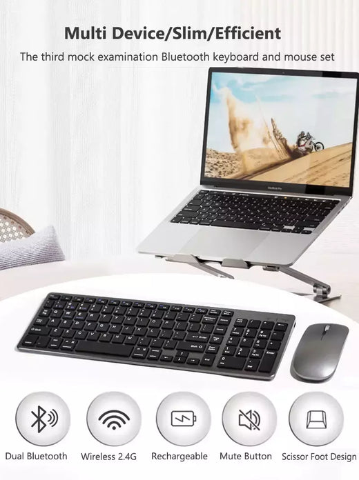 Teclado sem fio ultra magro de bluetooth compatível para mac os/ios/ipad os teclado recarregável para macbook