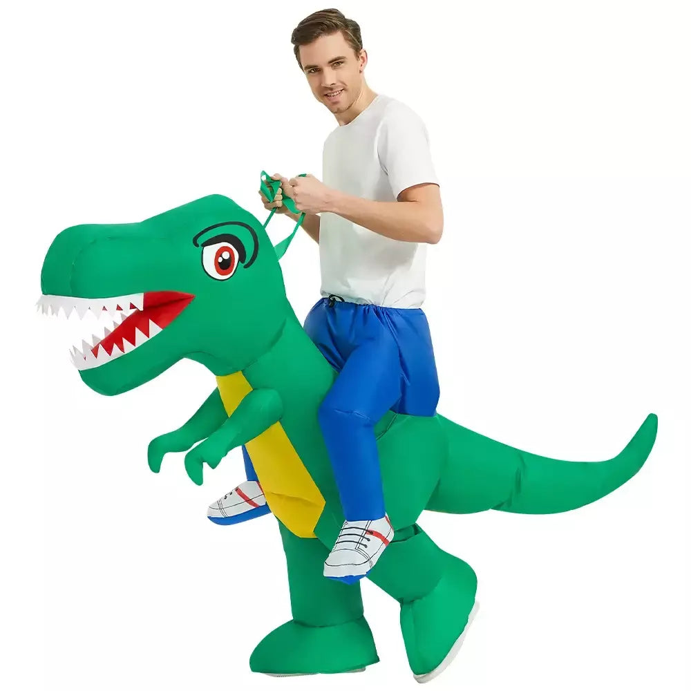 Traje inflável do dinossauro para homens e mulheres, anime do Purim, fantasia, mascote, Natal, dia das bruxas, cosplay, trajes, vestido, T-rex, adulto
