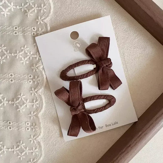 Grampos de cabelo para bebês, novo outono e inverno, série de cores de folhas, cinto de algodão, arco, clipes bb para crianças, franja, acessório de cabelo lateral