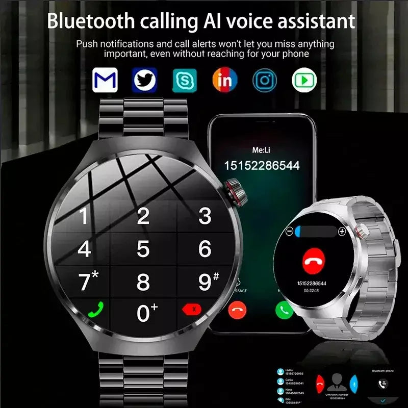 Xiaomi relógio inteligente masculino ms. nfc gps 360*360 1.52amoled hd screentracker bússola bluetoothcall ip68 esporte freqüência cardíaca smartwatch