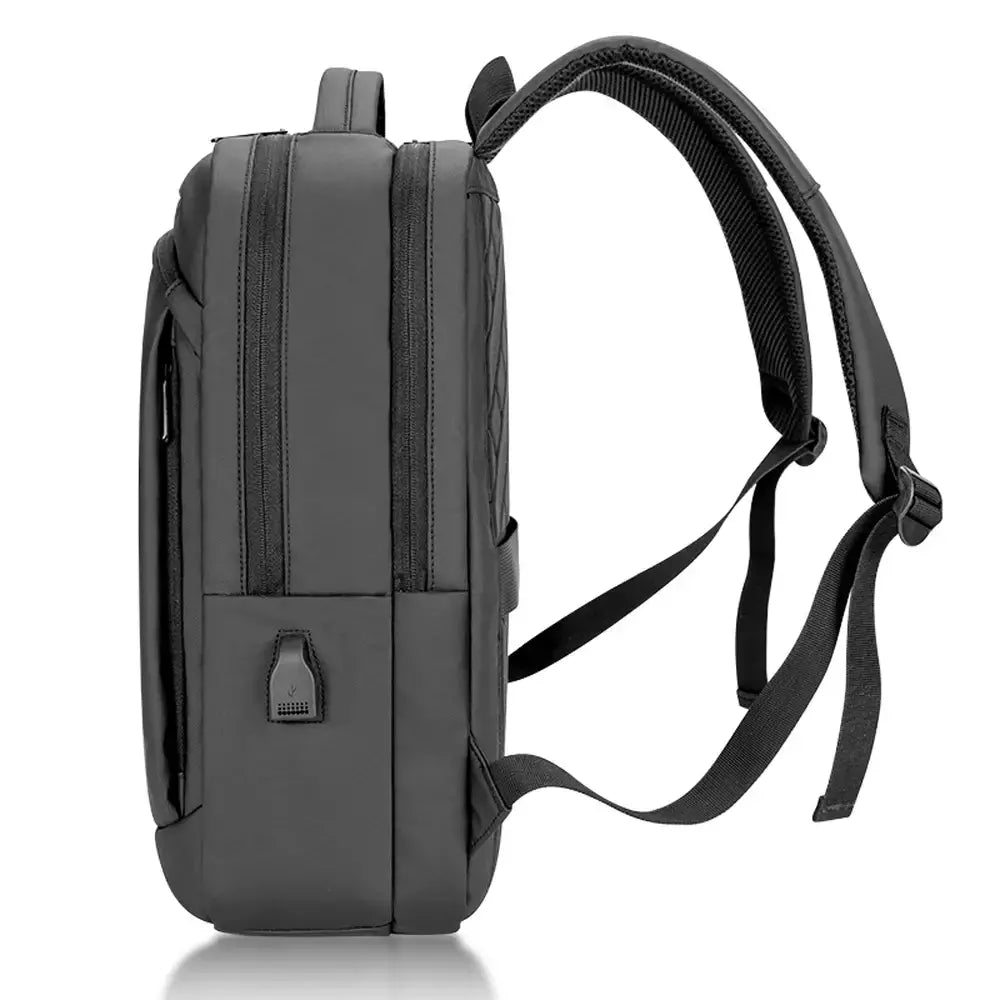 Qualidade PU Coberto Preto Cinza High School Use 16,5 polegadas Viagem Negócios USB Laptop Mochila
