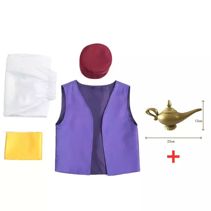 Fantasia do Príncipe Aladdin do Mito Fantasia para Adultos – Roupa de Palco para Cosplay e Desempenho Perfeito para Festas Temáticas de Aladdin