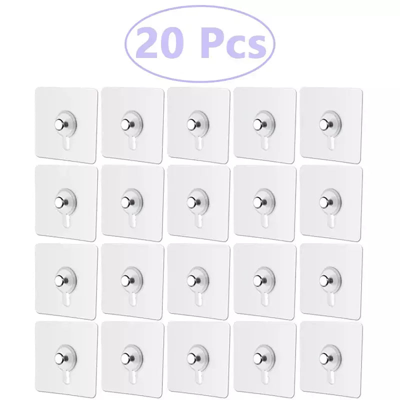 Ganchos Adesivos De Parede, Cartaz, Foto, Quadro, Cabides De Relógio, Gancho De Parafuso Sem Soco, Cozinha, Organizador De Banheiro, Titulares, 10 Pcs, 20 Pcs