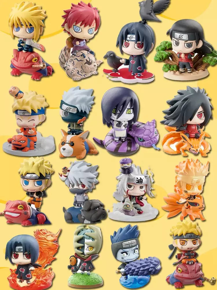 Quente naruto shippuden anime figura modelo sasuke kakashi gaara estatueta de ação estátua pvc brinquedo colecionável boneca crianças presentes