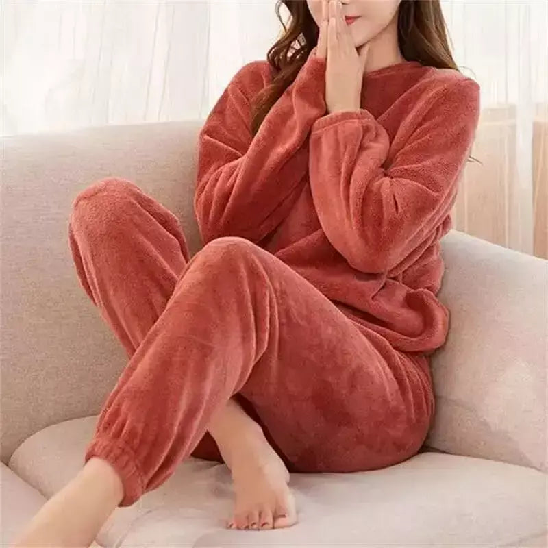 Pijama de lã coral grande masculino, veludo grosso, flanela juvenil quente, conjunto de peles domésticas, outono e inverno