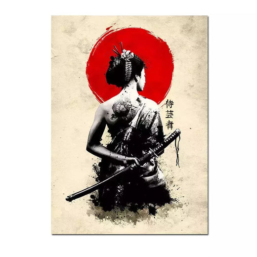 Japonês Samurai Canvas Pintura Wall Art, Cartazes e Impressões de Personagem, Decoração para Casa, Imagem para Sala, Quarto Estética
