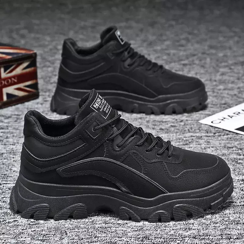 Sapatos de sola grossa masculina, botas de deserto, táticas calorosas, strappy nu, moda ao ar livre, novo, inverno, 2023