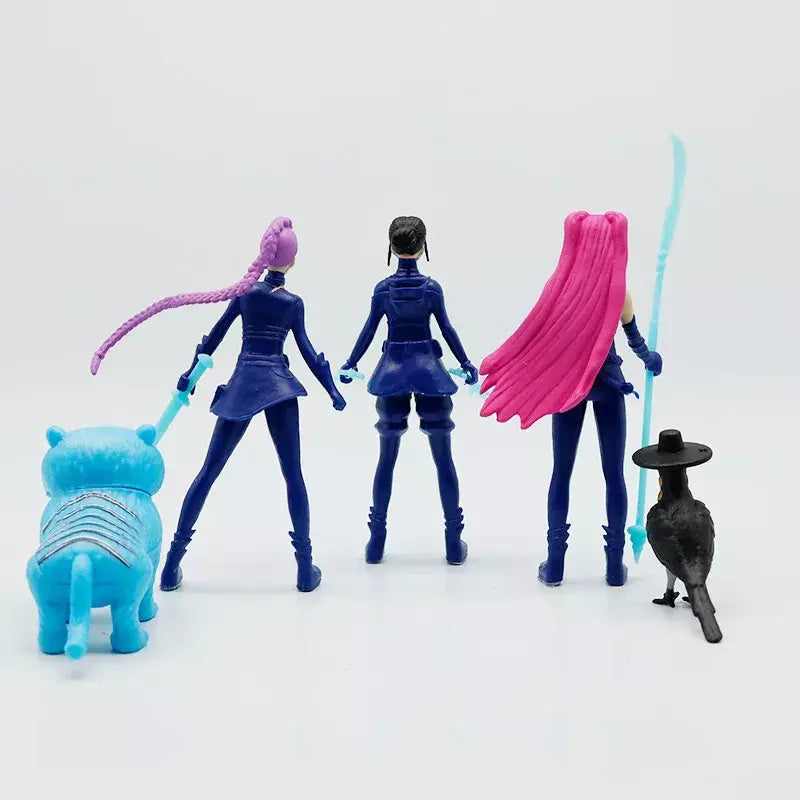 2025 anime kpop caçadores de demônios figura rumi mira zoey derpys tigre estatueta brinquedo bonito decoração mesa estátuas ornamento presentes do miúdo