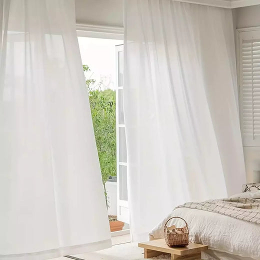 Opaco Branco Privacidade Cortinas transparentes, translúcidas Cortinas, Cortinas filtradas, Quarto, Sala, 1 Peça
