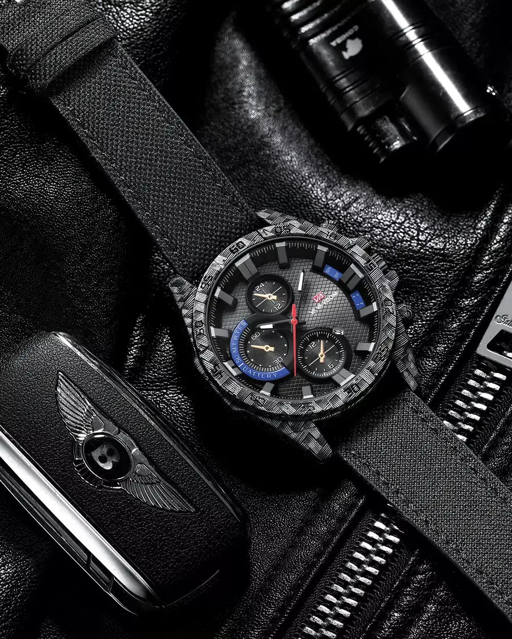 2023 nova marca famosa de luxo negócios esportes moda criativa couro quartzo calendário 3atm à prova dwaterproof água série piloto relógios masculinos