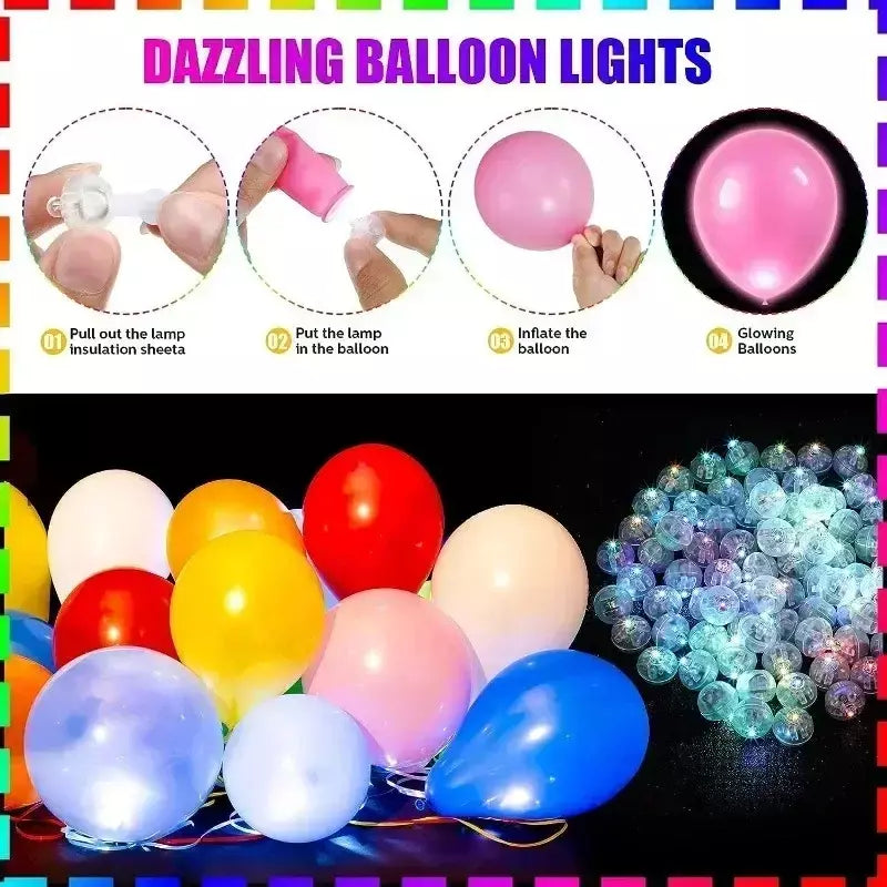 100/10 pçs mini led balão luz colorida piscando luminosa tumbler bola lâmpada lanterna luz decorações de festa de casamento de natal