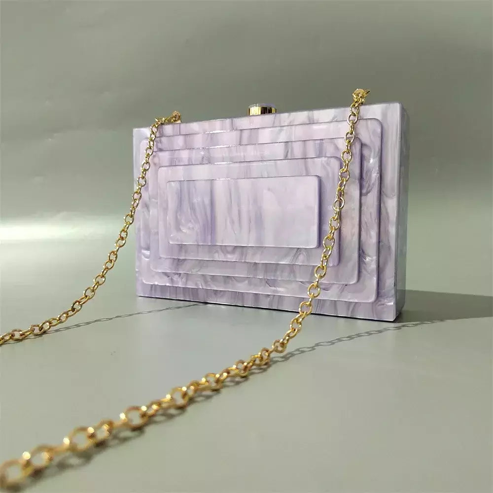 Saco de noite de luxo acrílico para mulheres, sacos na moda, bolsas de marca verde, bege, festa, casual, caixa bonito, mini embreagem, bolsa, carteira, carteira, novo