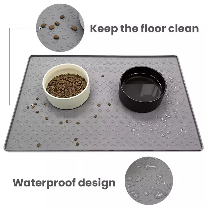 Pet placemat gato comida tigela esteira de alimentação do cão gato cão beber alimentação placemat silicone impermeável antiderrapante pet alimentador esteiras