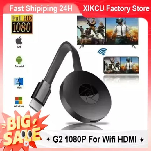 Xikcu g2 1080p hdmi-compatível para mirascreen display anycast wifi portátil miracast dongle compatível para tv ios tela espelho
