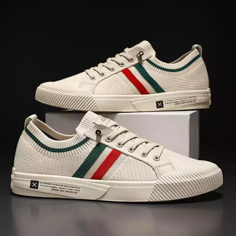 Mocassins casuais masculinos, sapatilhas leves leves de malha respirável leve, tênis masculino, tênis de moda elegante, 2023