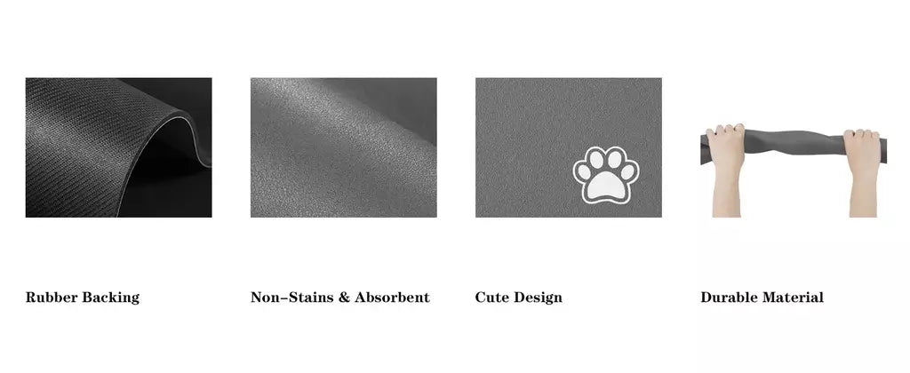 Tapete absorvente para alimentação de animais de estimação, tapete absorvente para cães e gatos, para comida e água, fácil de limpar, secagem rápida, para bebedores bagunçados