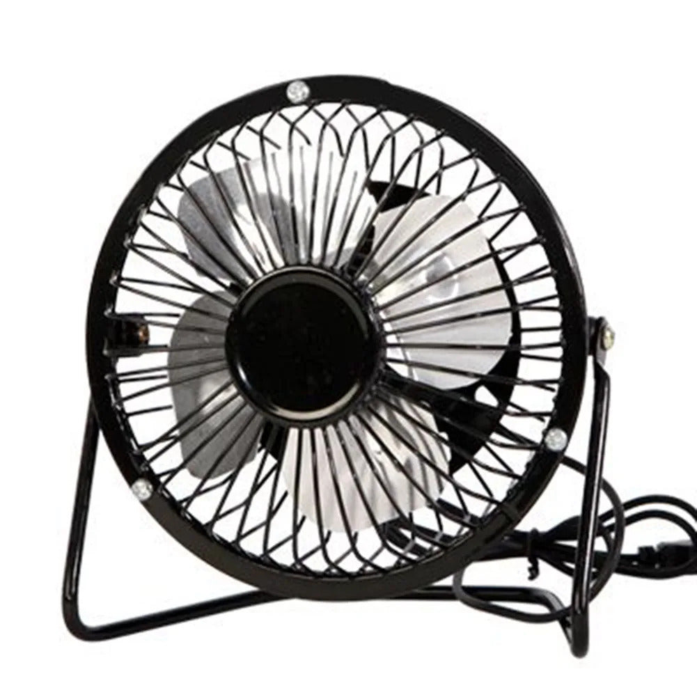 1pcs Ventilador USB Ventilador de mesa Ventilador portátil 360 ° Ventilador de resfriamento ajustável Ventilador leve de 4 polegadas dobrável para telefone celular de escritório de mesa em casa