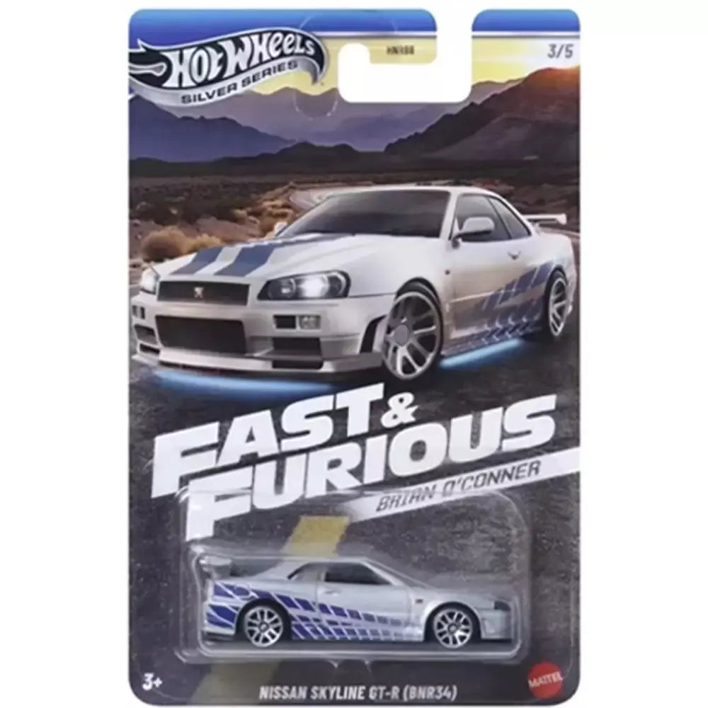 Hot Wheels Carros Velozes e Furiosos HNR88-E F G H J TOYOTA SUPRA NISSAN SKYLINE GTR (BNR34) Diecast Modelo de Veículo Carros Brinquedos Meninos Presente