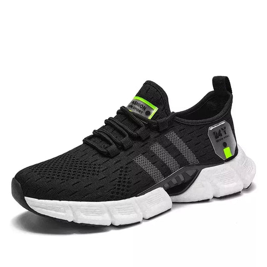 Tênis de corrida leve macio casual masculino, tênis esportivo ao ar livre, antiderrapante para caminhada, resistente ao desgaste, tênis de corrida