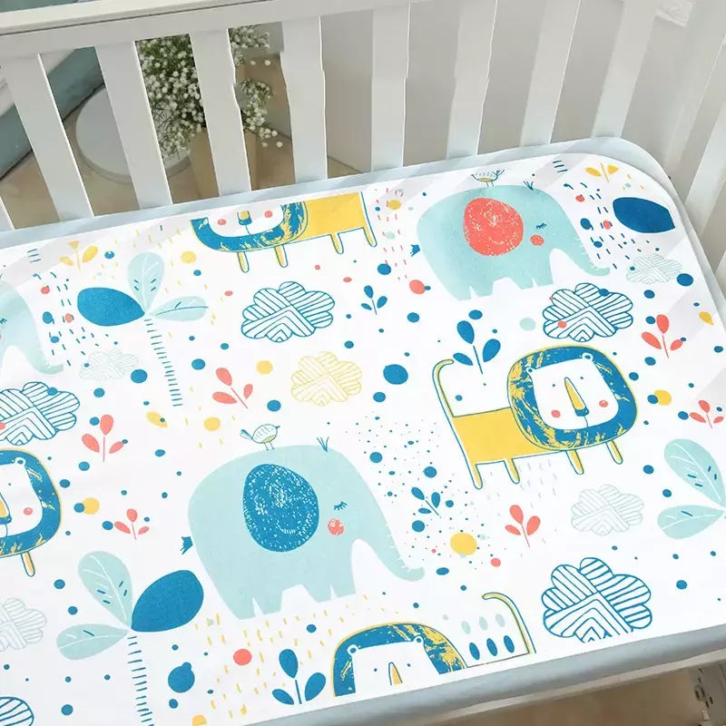 Folha de algodão lavável berço, Impermeável bebê urina Mudando Mat, Reutilizável infantil fralda Pad Cover, Recém-nascido cama colchão fralda