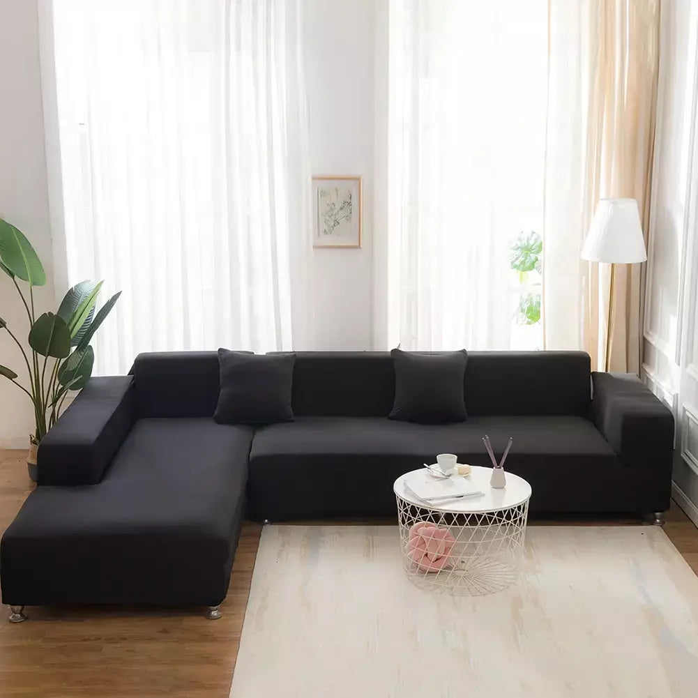 Capas de Sofá Elásticas Monocromáticas para Sala, Espessamento Slipcovers de Canto Seccional, Capa de Sofá, Forma L, Precisa comprar 2Pcs Cover