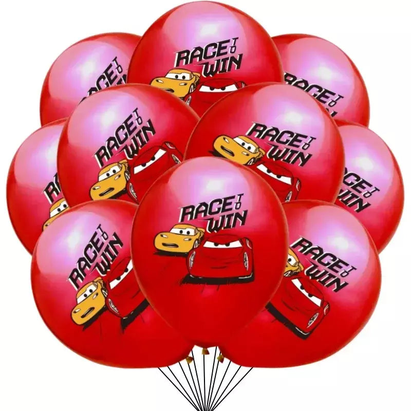 10/20 pçs carros 12 polegada balão de látex relâmpago mcqueen mater balões decorações kit para aniversário chá de fraldas festa suppli