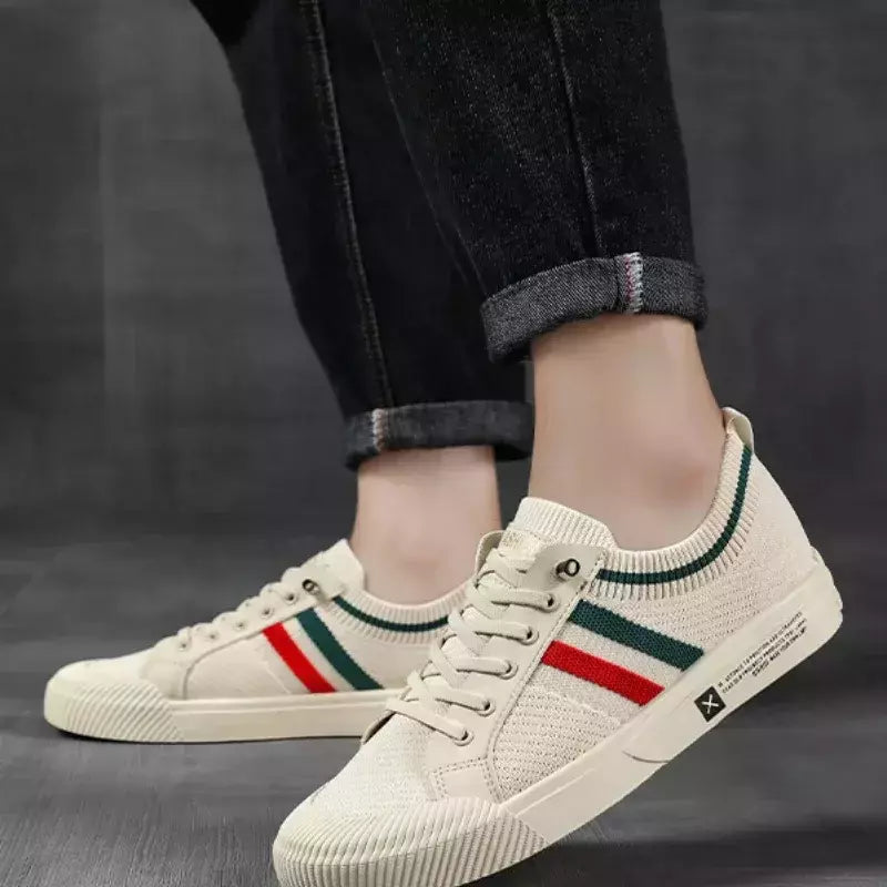 Mocassins casuais masculinos, sapatilhas leves leves de malha respirável leve, tênis masculino, tênis de moda elegante, 2023