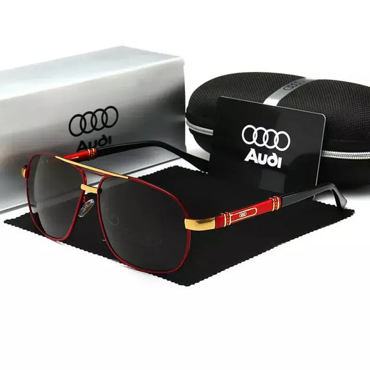Audi polarizado UV400 óculos de sol para dirigir para homens/mulheres óculos de armação quadrada presente por atacado para entusiastas de automóveis