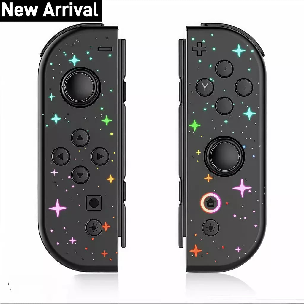 Novidade Modelo exclusivo em 2025. RGB LED 5.2 Bluetooth Joy-Con, adequado para consoles de jogos Nintendo Switch/Lite/Oled.