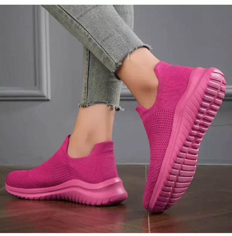 Sapatos masculinos tênis de malha respirável deslizamento em tênis de corrida ao ar livre antiderrapante casal jogging treinamento caminhadas sapatos esportivos