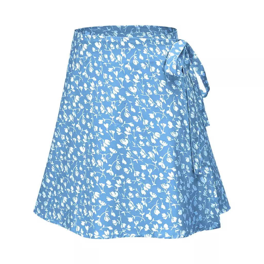 Top recortado e conjunto de saias femininas, cintura alta doce, strappy estampado, terno lápis de linha, moda casual, personalidade