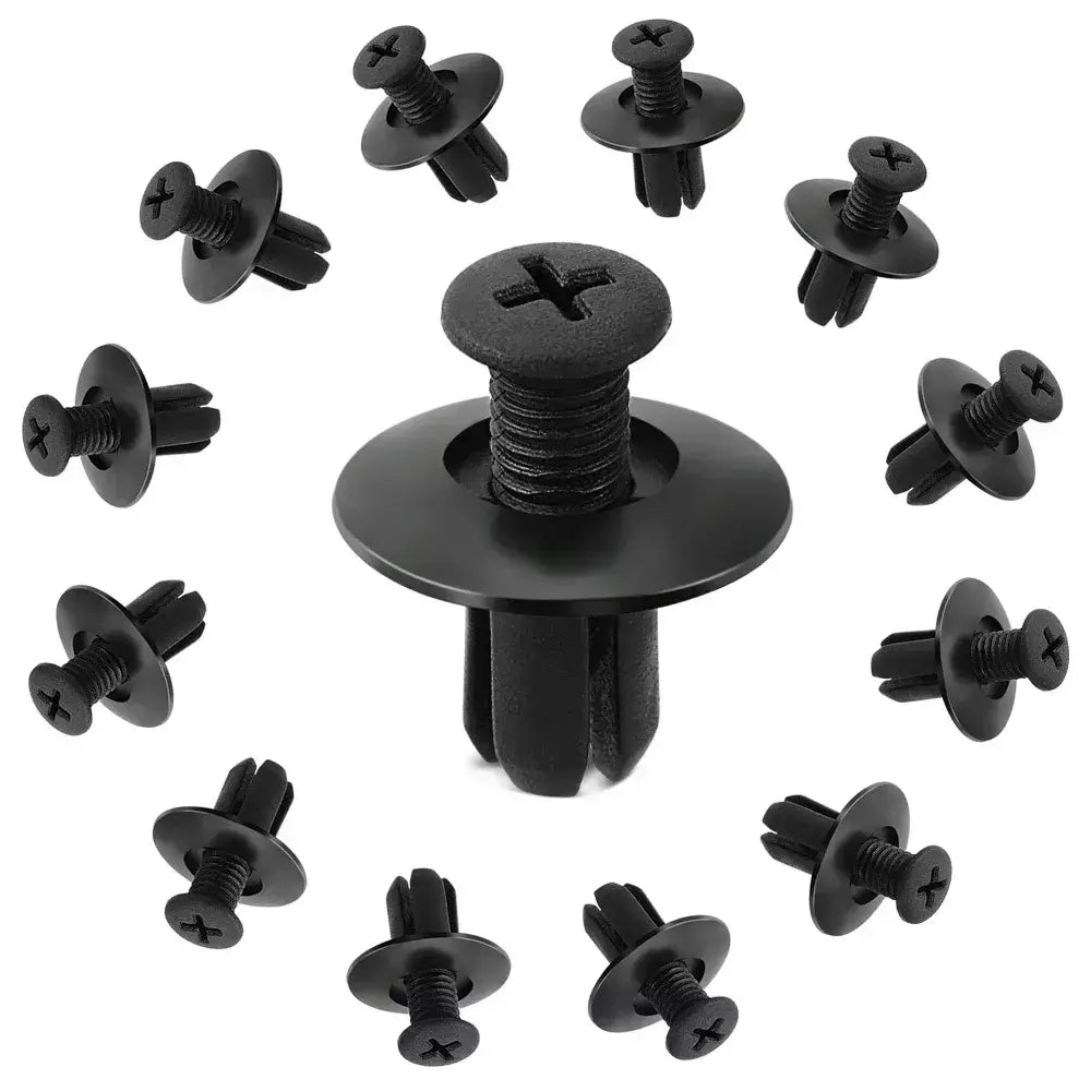 Para-choque de carro, 8mm, buraco, 1000/500/50 peças, rebites de plástico, parafuso, porta, painel de guarnição, clipes de fixação, acessórios de carro