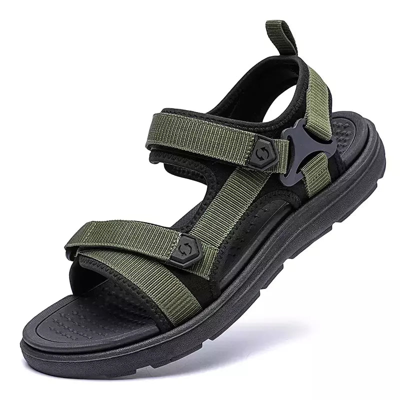 Sandálias de praia respirável ao ar livre masculinas, sapatos de verão, moda casual, plus size