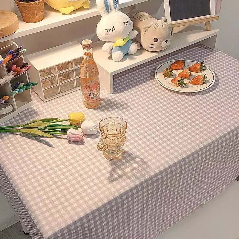 Coreano Xadrez Toalha De Mesa, Tecido Jacquard, Toalha De Mesa, Mat Background, Decoração De Casa, Mesa Moderna Nórdica, Sala De estar, Ins