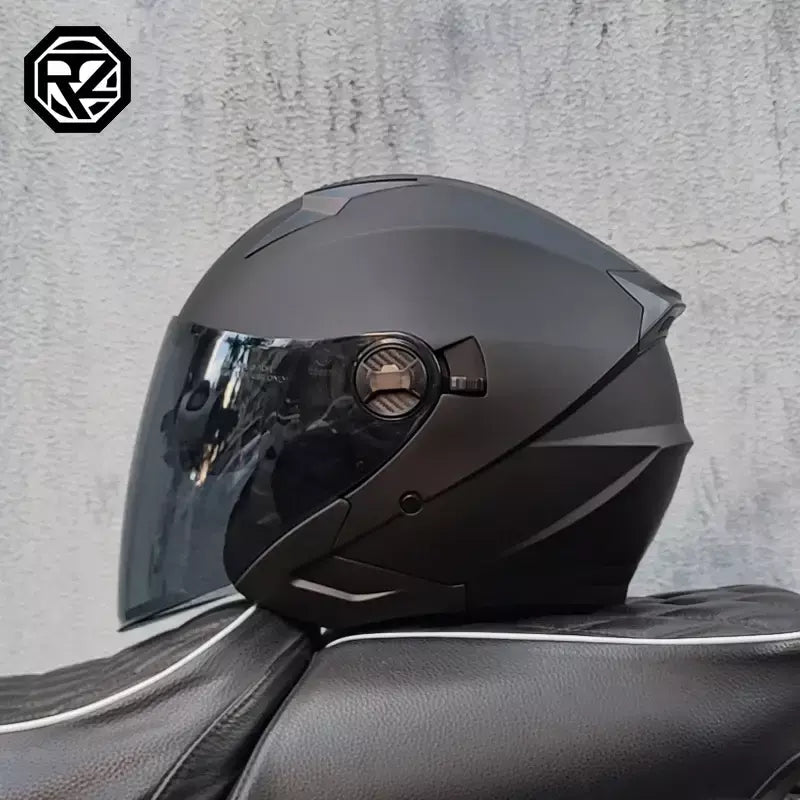 2025 mais recente capacete da motocicleta de alta qualidade metade cobrindo lente dupla cascos para motos masculino feminino casal capacetes de moto